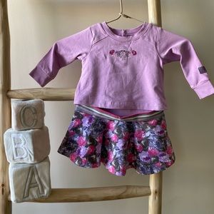 Sporty purple baby girl dress